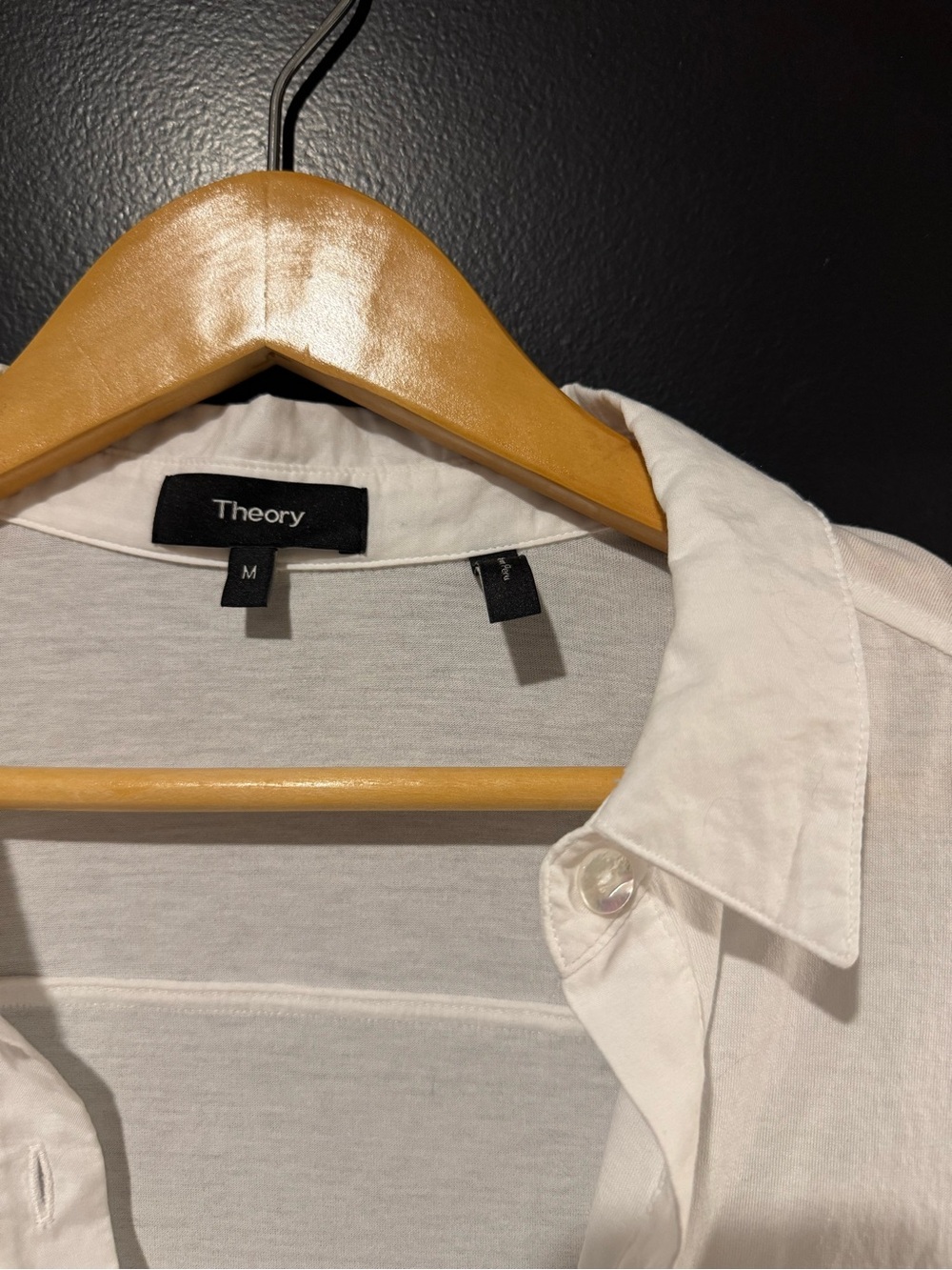 Theory White Long-Sleeve Button Shirt - Picture 2 of 6